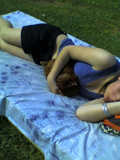 haylee and chook!!.JPG