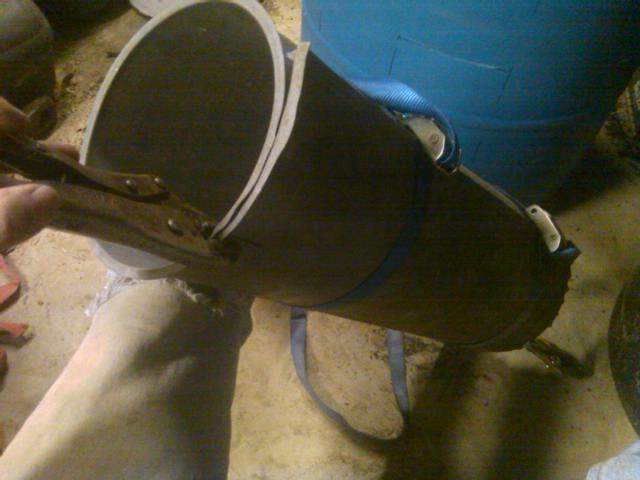 9-24-2012 Squeezed the pipe to make 8 inches.jpg