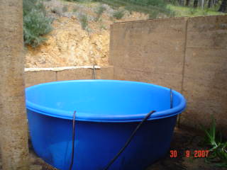 Fish tank placed - filling.JPg