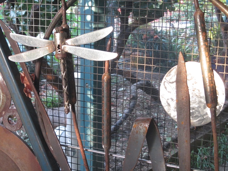 The Chook Condo - close up of metal art gate.jpg