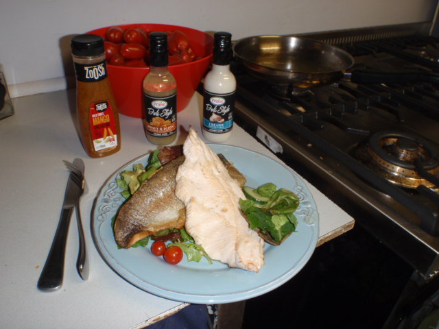 Pan fried Trout with salad.JPG