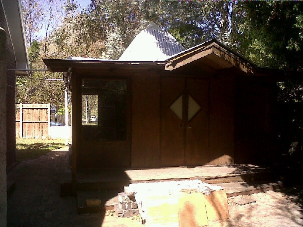 The wendy house over the pool