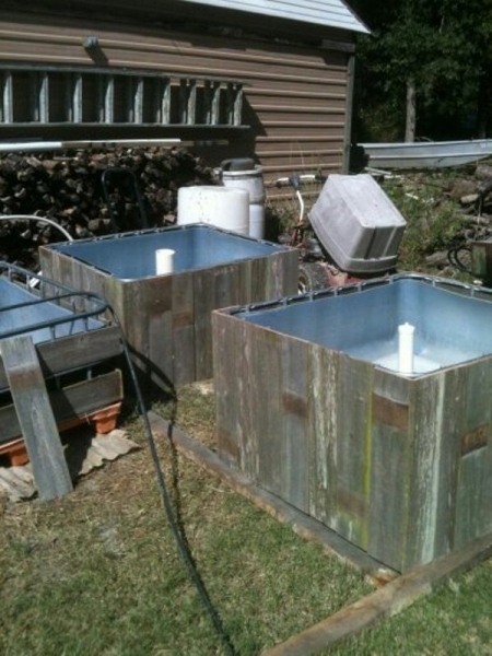 Working on wrapping the growbeds